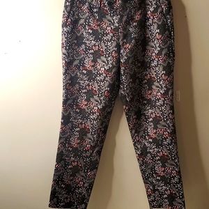 Devil's Advocate  black Floral embroidered cotton whismigoth pants